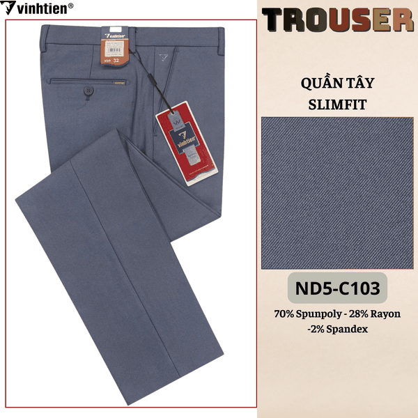 Quần Tây Slim Fit 535 - Vải dãn