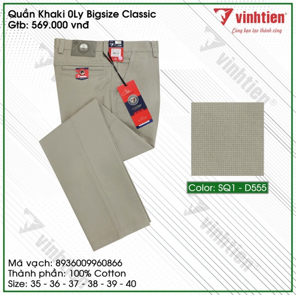Quần Khaki 0Ly Classic 589