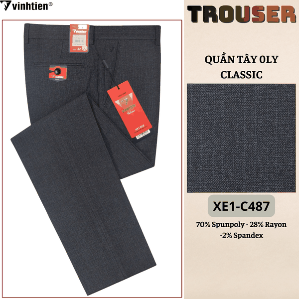 Quần Tây 0Ly Classic 515 - Vải dãn cao cấp