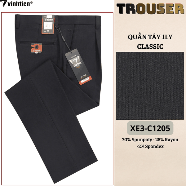 Quần Tây 1Ly Classic 499 - Vải Dãn Cao Cấp