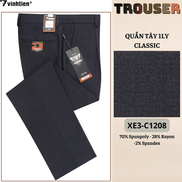 Quần Tây 1Ly Classic 499 - Vải Dãn Cao Cấp
