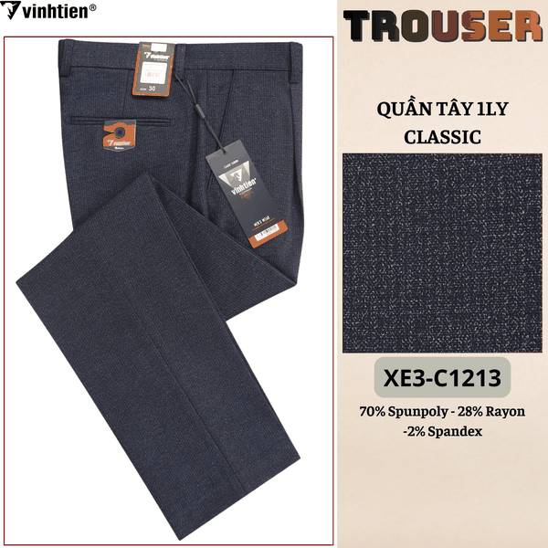 Quần Tây 1Ly Classic 499 - Vải Dãn Cao Cấp
