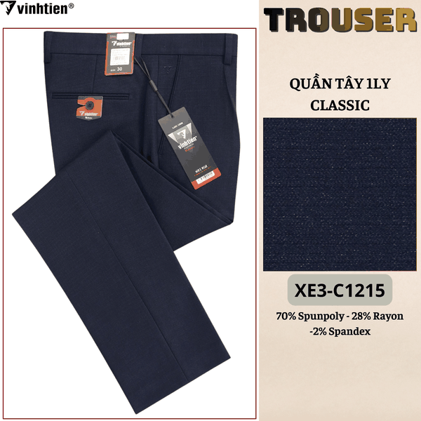 Quần Tây 1Ly Classic 499 - Vải Dãn Cao Cấp