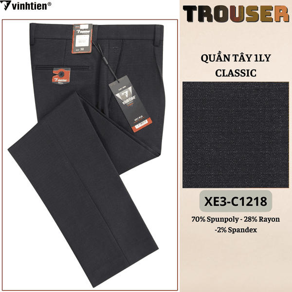 Quần Tây 1Ly Classic 499 - Vải Dãn Cao Cấp