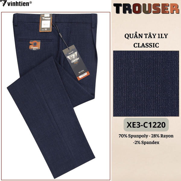 Quần Tây 1Ly Classic 499 - Vải Dãn Cao Cấp