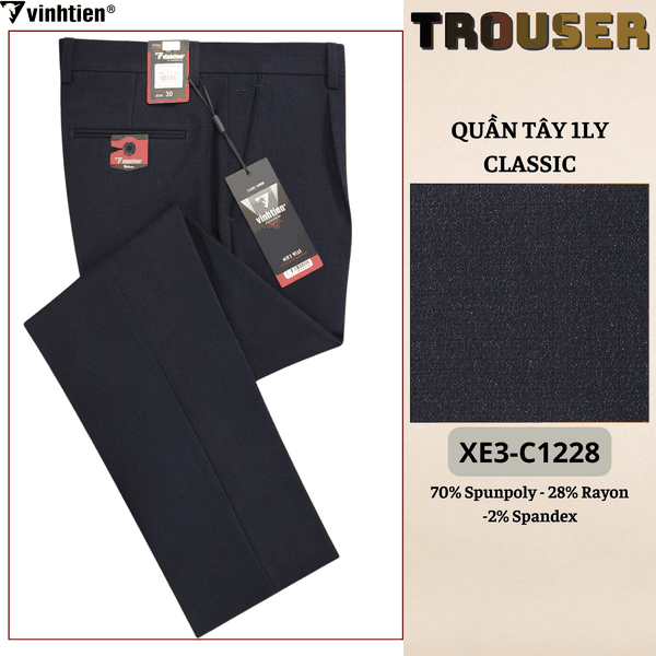 Quần Tây 1Ly Classic 499 - Vải Dãn Cao Cấp