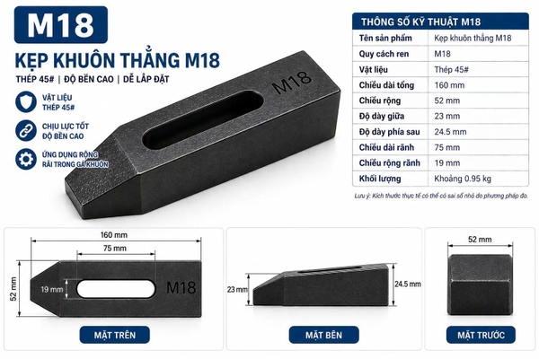 Kẹp Khuôn Thẳng M18