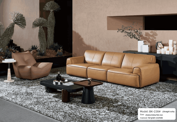 Bộ sofa nhập khẩu da bò BK-228