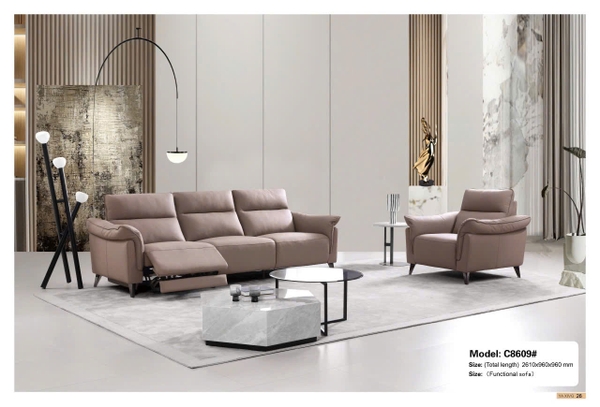 Bộ sofa da bò nhập khẩu SC8609