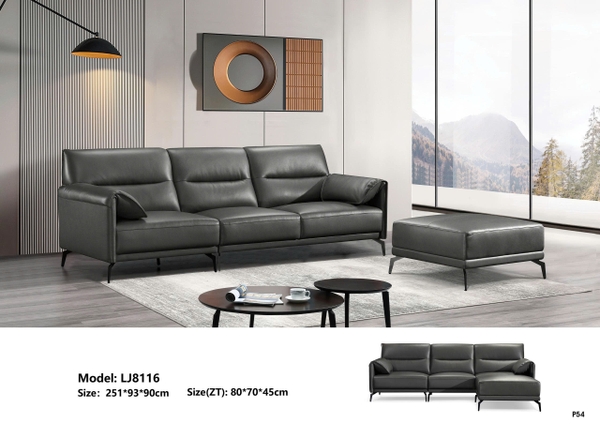 Bộ sofa da bò nhập khẩu LJ8116