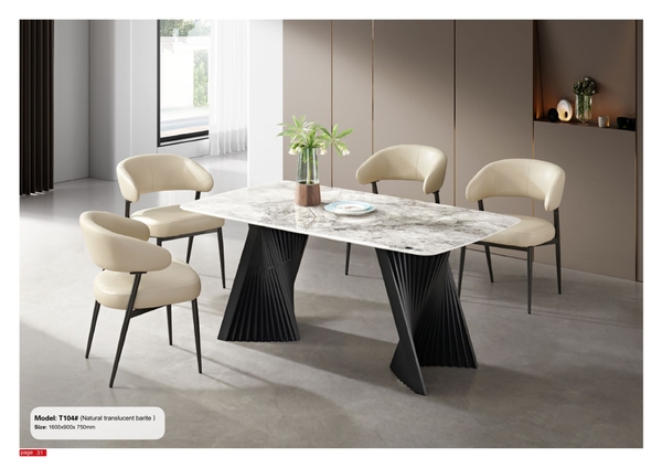 Bộ bàn ăn 6 ghế nhập khẩu T104