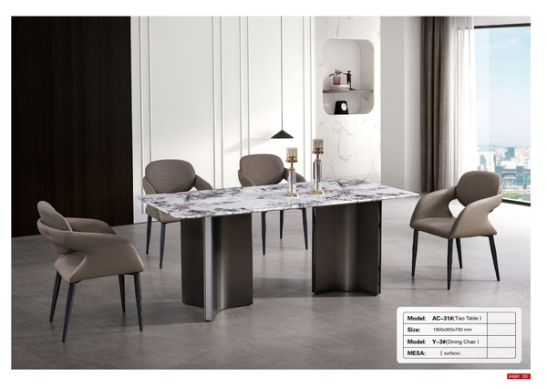 Bộ bàn ăn 6 ghế nhập khẩu AC-31