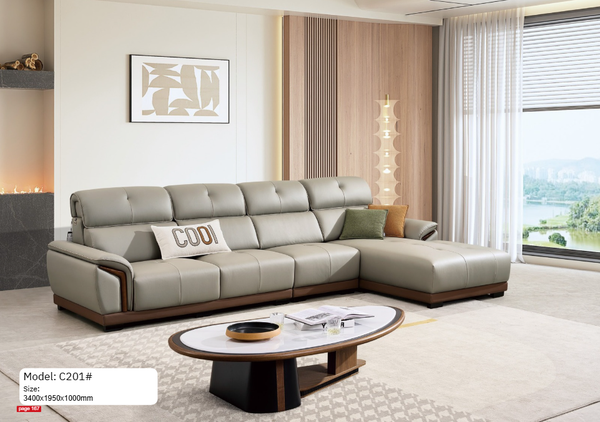 Bộ sofa nhập khẩu da công nghệ MC201