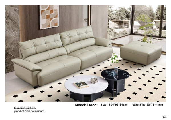 Bộ sofa da bò nhập khẩu LJ8221