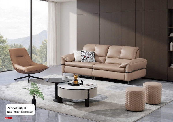 Sofa da nhập khẩu SA6658