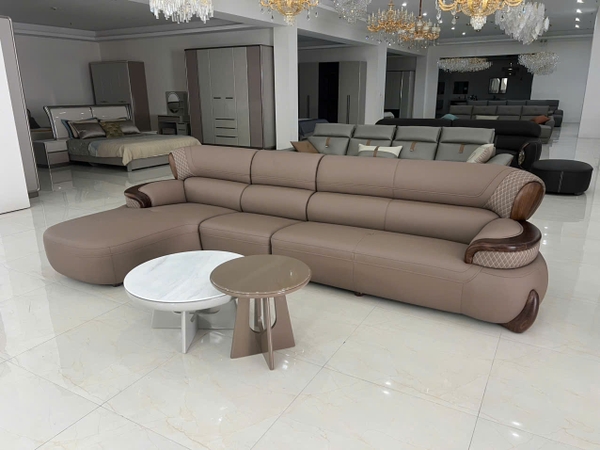 Bộ sofa da bò nhập khẩu SG523