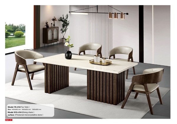 Bộ bàn ăn 6 ghế nhập khẩu F8-01