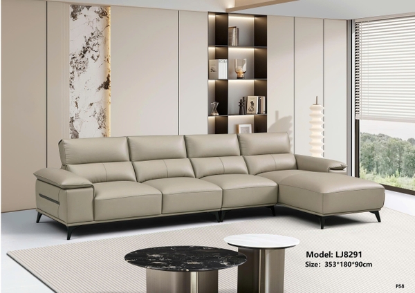 Bộ sofa da bò nhập khẩu LJ8291