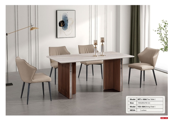 Bộ bàn ăn 6 ghế nhập khẩu MT1-160