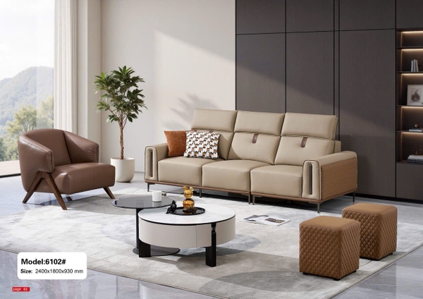Sofa da nhập khẩu SA6102