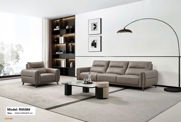 Bộ sofa da bò nhập khẩu SAR0508