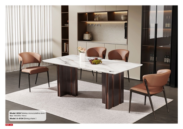 Bô bàn ăn 6 ghế nhập khẩu S822