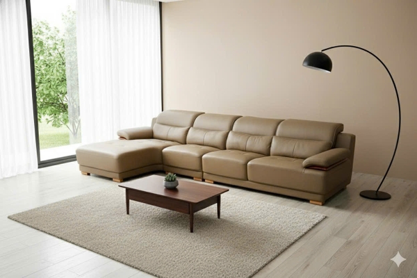 Bộ sofa da nhập khẩu SH01 KT: 3m5x1m8x1m