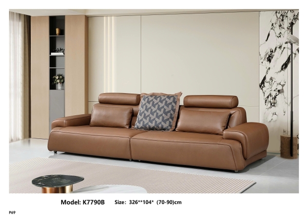 Bộ sofa  da bò nhập khẩu K7790B