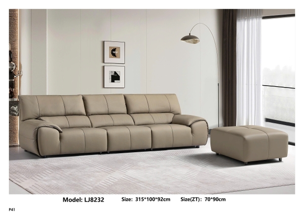 Bộ sofa da bò nhập khẩu LJ8232