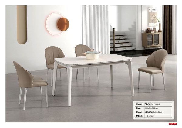 Bộ bàn ăn 6 ghế nhập khẩu CZ-5