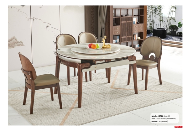 Bộ bàn ăn 6 ghế nhập khẩu G74