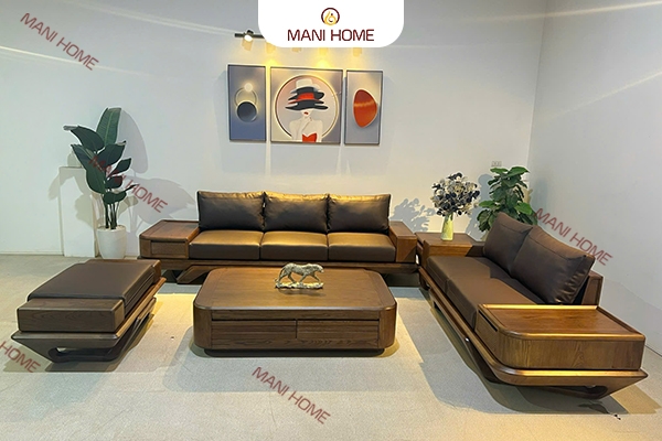 BỘ SOFA GỖ SỒI MTKC006 CAO CẤP