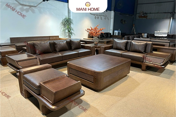 Bộ sofa gỗ sồi MTKC019 cao cấp