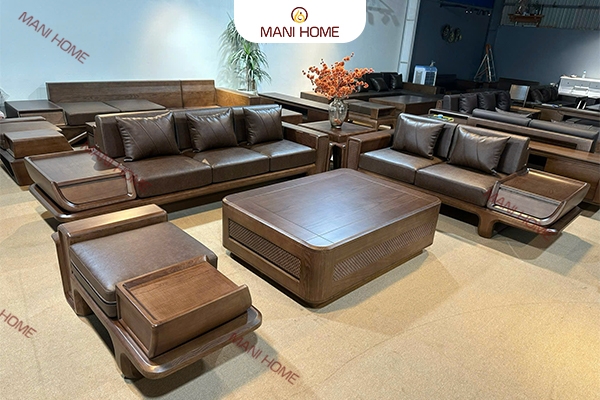 Bộ sofa gỗ sồi MTKC019 cao cấp
