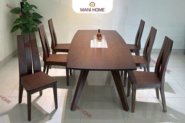 BỘ BÀN ĂN GỖ SỒI CAO CẤP 6 GHẾ GV003 – MTK H012.M1
