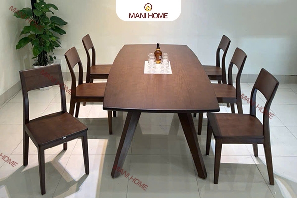 BỘ BÀN ĂN GỖ SỒI CAO CẤP 6 GHẾ GV014 – MTK H012.M2