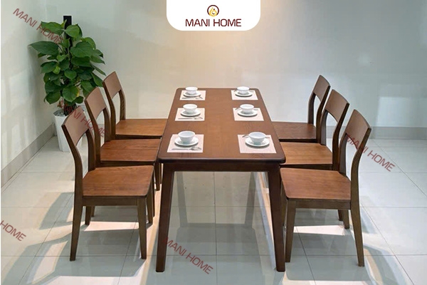 BỘ BÀN ĂN GỖ SỒI CAO CẤP 6 GHẾ GV011.M2 – MTK H023.M2N