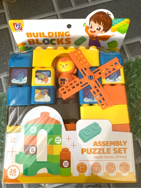 Bộ đồ chơi lắp ghép khối hình thú cho bé