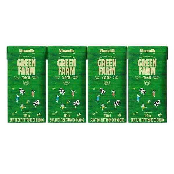 Sữa tươi Vinamilk green farm có đường 110ml