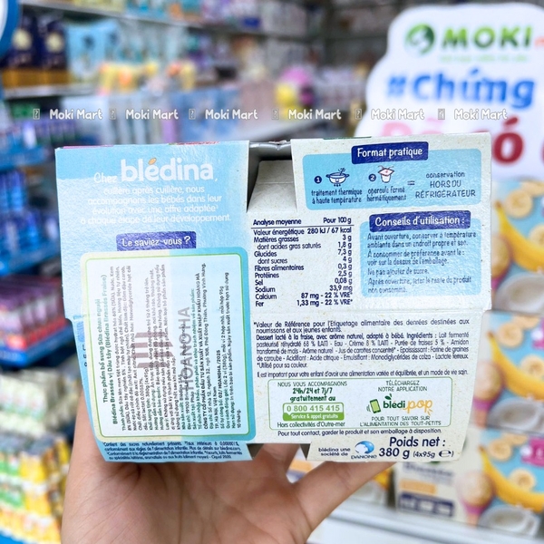 Sữa chua nguội Bledina nhập khẩu Pháp (Nhiều vị)