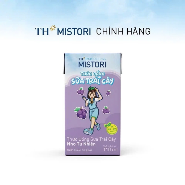 Sữa trái cây TH mistori vị nho 110ml