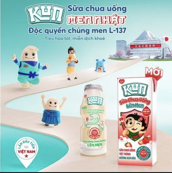 Sữa Chua Kun Lên Men Vị Dâu 100ml