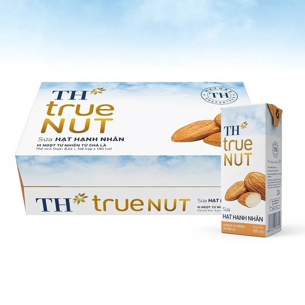 Lốc 4 hộp sữa hạnh nhân TH True Nut 180ml