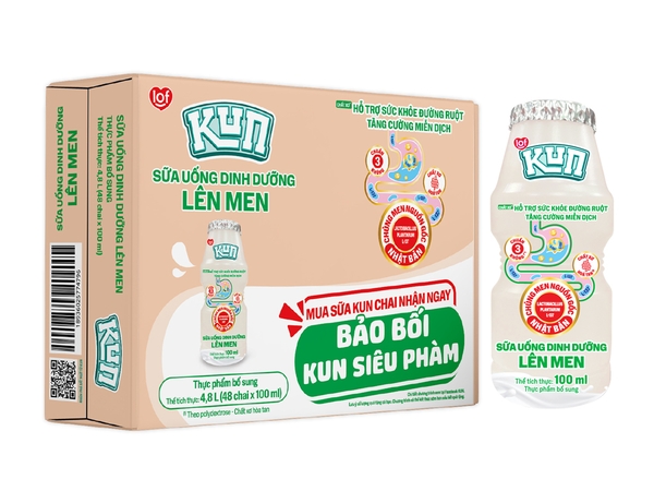Sữa chua uống lên men có đường Lof Kun 100ml