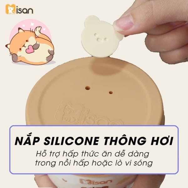 Thố sứ Misan nắp silicon