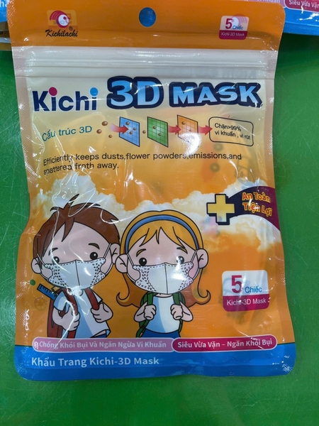 Khẩu trang trẻ em Kichi 3D