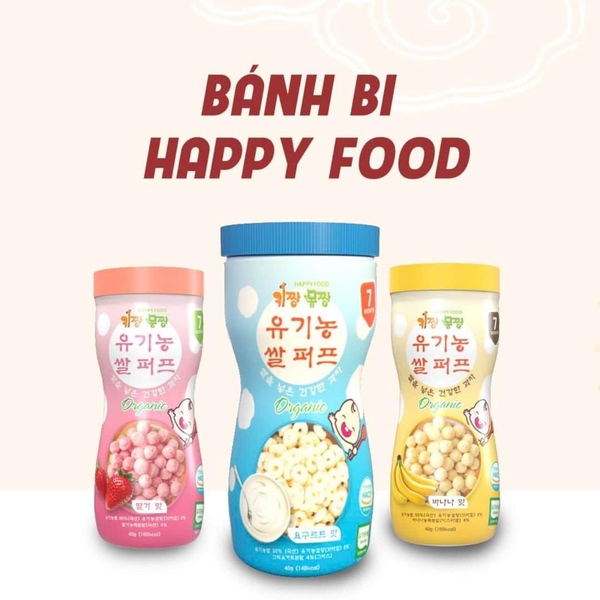Bánh gạo organic Happy Food vị chuối lọ 40g