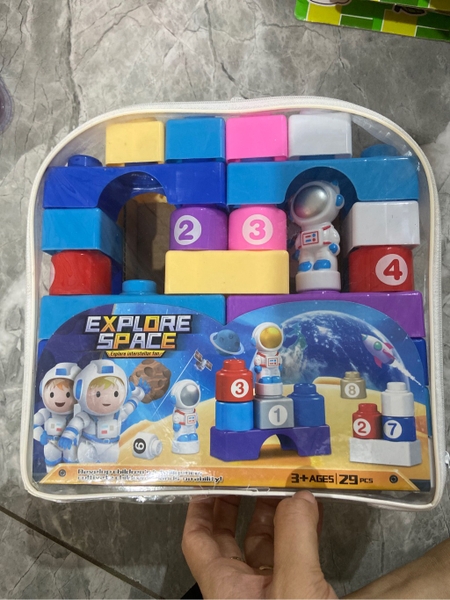 BỘ ĐỒ CHƠI LẮP GHÉP KHỐI XÂY DỰNG PHI HÀNH GIA – EXPLORE SPACE (29 CHI TIẾT)