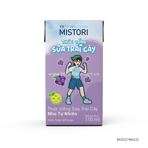 Sữa trái cây TH mistori vị nho 110ml
