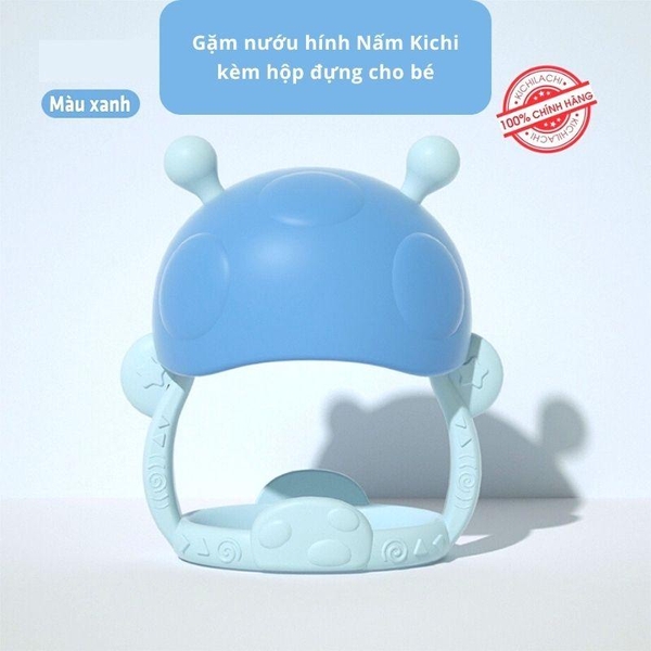 Gặm nướu hình nấm Kichi silicone cao cấp siêu nhẹ ,siêu mềm thoải mái dễ chịu, có hộp đựng